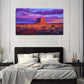 Low Shrubs Cactus Under Red Wall Art Canvas Office Home Room Framed 120x60cm