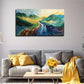 Abstract River Impressive Pop Wall Art Canvas Office Home Room Framed 120x60cm