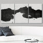 3pcs Black Painting Brush Strokes Metal Print Ready to Hang Art