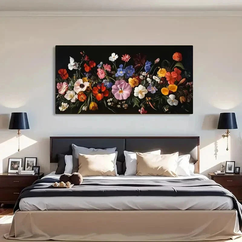 Featuring Fantasy Floral Color Wall Art Canvas Office Home Room Framed 120x60cm
