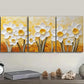 3pcs Textured Daffodils Colorful Nature Perfect Wall Art Set Canvas Framed 40x60cm - High Quality Print 100% Australian Made Wall Canvas Ready to Hang