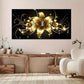 Black & Golden Floral Lil wall canvas office home room framed 120x60cm
