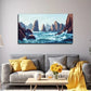 Modern Rock Wave Perfect Wall Art Canvas Office Home Room Framed 120x60cm