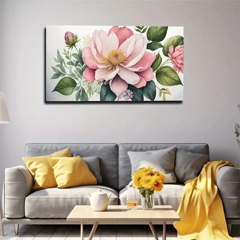 Elegant Blooming Fragrant Flow Wall Art Canvas Office Home Room Framed 120x60cm