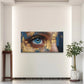 Golden Eye, an Abstract Wall Art Canvas Office Home Room Framed 120x60cm