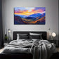 Magic Mountain View Suitable Wall Art Canvas Office Home Room Framed 80x45cm