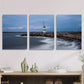 3pcs Lighthouse Seascape Tranquil Coastal Metal Print Ready to Hang Art