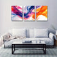 3pcs Purple, Orange, and Blue Watercolor Design Wall Art Set Canvas Framed 40x60cm - High Quality Print 100% Australian Made Wall Canvas Ready to Hang