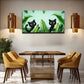 Cartoon Banana Leaf Wall Art Canvas Office Home Room Framed 80x45cm