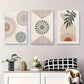3pcs Abstract Mandala Geometric and Floral Metal Print Ready to Hang Art