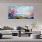 Impressionist Colorful Forest Wall Art Canvas Office Home Room Framed 120x60cm