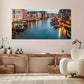 Gondolas and Reflective Boat Wall Art Canvas Office Home Room Framed 120x60cm