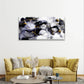 Black, White, and Gold Alcohol Ink Wall Art Canvas Office Home Framed 120x60cm