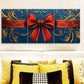 3pcs Modern Golden Red Bow Deco Classic Metal Print Ready to Hang Art