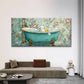 Rubber Duck in Floral Bubble Wall Art Canvas Office Home Room Framed 120x60cm