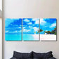 3pcs Beach Paradise Tropical Ocean Triptych Metal Print Ready to Hang Art