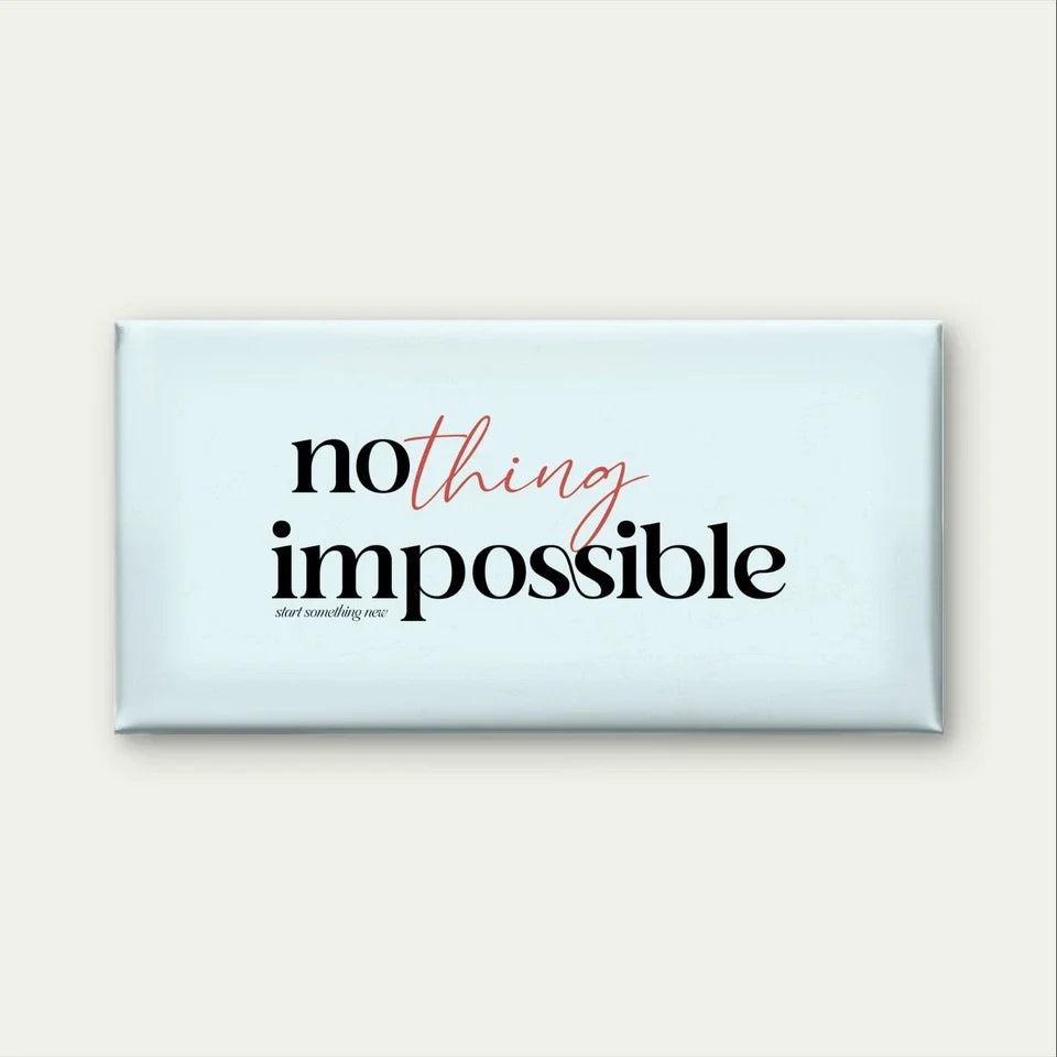 Nothing is Impossible Inspirational Wall Art Canvas Office Home Framed 120x60cm