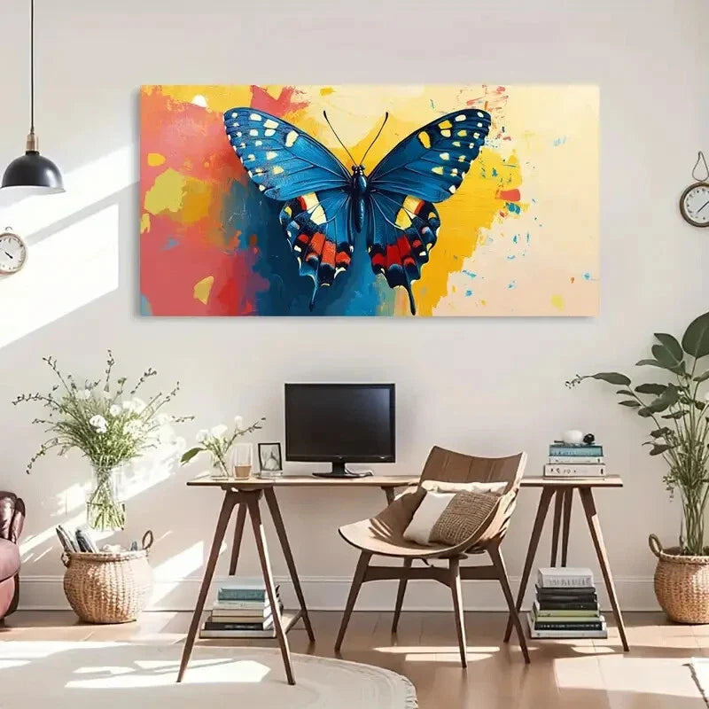 Colorful Insect Abstract Décor Wall Art Canvas Office Home Room Framed 120x60cm