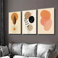 3pcs Geometric Nature Designs Modern Abstract Wall Art Set Canvas Framed 40x60cm - High Quality Print 100% Australian Made Wall Canvas Ready to Hang