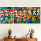 3pcs Modern Mystical Forest Wrapped Wall Art Set Canvas Framed 40x60cm - High Quality Print 100% Australian Made Wall Canvas Ready to Hang
