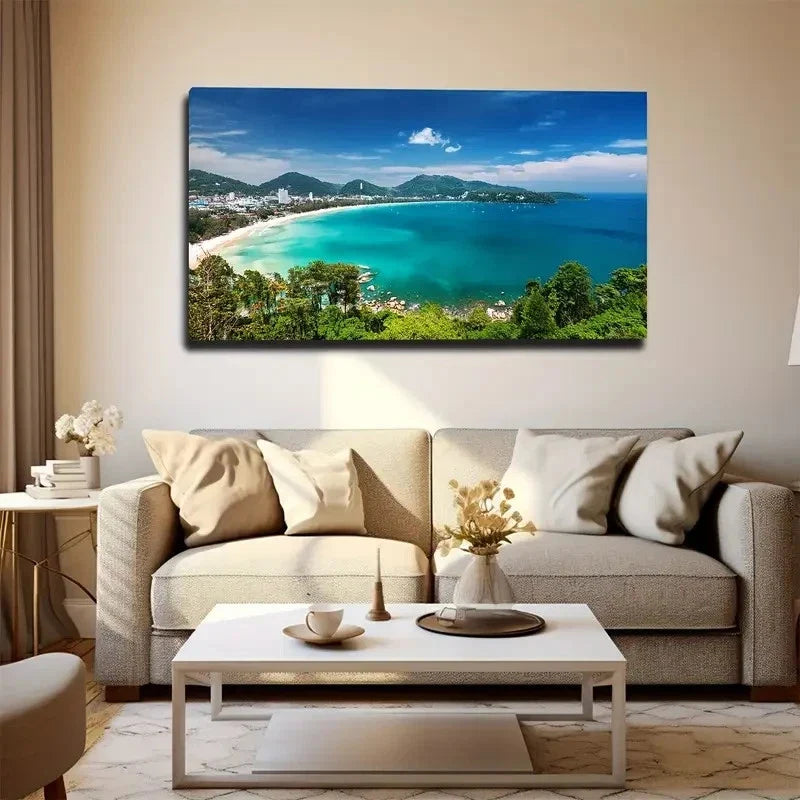 Rio De Janeiro's Long Beach Wall Art Canvas Office Home Room Framed 80x45cm