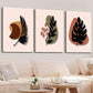 3pcs Decorative Abstract Bohemian Style Leaf Wall Art Set Canvas Framed 40x60cm - High Quality Print 100% Australian Made Wall Canvas Ready to Hang