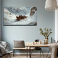 Brave Traveler Reindeer Sleigh Wall Art Canvas Office Home Room Framed 120x60cm