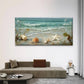 Ocean Waves, Starfish Wall Art Canvas Office Home Room Framed 80x45cm