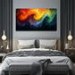 Large Abstract Painting Wall Art Canvas Office Home Room Framed 80x45cm