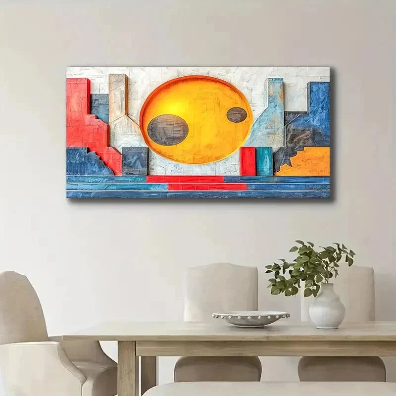 Modern Architecture Design Wall Art Canvas Office Home Room Framed 80x45cm