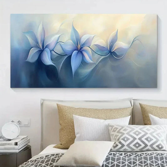 Modern Abstract Floral Wall Art Canvas Office Home Room Framed 80x45cm