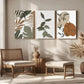 3pcs Abstract Botanical Print Green Metal Print Ready to Hang Art