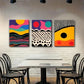 3pcs Colorful Geometric Pattern Artistic Perfect Wall Art Set Canvas Framed 40x60cm - High Quality Print 100% Australian Made Wall Canvas Ready to Hang