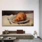 Croissant Bread Painting Wall Art Canvas Office Home Room Framed 80x45cm