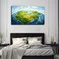 Earth Land And Sea Wall Art Canvas Office Home Room Framed 120x60cm