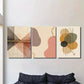 3pcs Modern Abstract Geometric Shapes & Golden Metal Print Ready to Hang Art