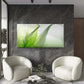 Green Background With Lines Wall Art Canvas Office Home Room Framed 120x60cm