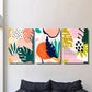 3pcs Cartoon Tropical Plant Leaf Ink Painting Wall Art Set Canvas Framed 40x60cm - High Quality Print 100% Australian Made Wall Canvas Ready to Hang