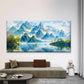 Mountains & Lakes Landscape Wall Art Canvas Office Home Room Framed 120x60cm