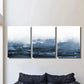 3pcs Abstract Navy Blue Modern Ocean Texture Wall Art Set Canvas Framed 40x60cm - High Quality Print 100% Australian Made Wall Canvas Ready to Hang