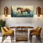 Majestic Horse Silhouette Wall Art Canvas Office Home Room Framed 120x60cm