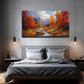 Red Maple Forest Creation Wall Art Canvas Office Home Room Framed 120x60cm