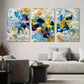 3pcs Abstract Colorful Modern Abstract Vibrant Metal Print Ready to Hang Art