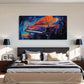 Vibrant Abstract Piano Colorful Wall Art Canvas Office Home Room Framed 120x60cm