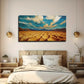 Surface Texture Rough Land Wall Art Canvas Office Home Room Framed 80x45cm