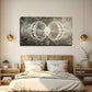Minimalist Black & White Design Wall Art Canvas Office Home Room Framed 120x60cm