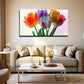 Vibrant Tulip Design Colorful Wall Art Canvas Office Home Room Framed 120x60cm