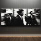 3pcs Black Busy Pedestrian Alone Dark Perfect Wall Art Set Canvas Framed 40x60cm - High Quality Print 100% Australian Made Wall Canvas Ready to Hang