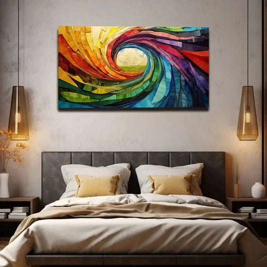 Colorful Spiral Structure Wall Art Canvas Office Home Room Framed 120x60cm