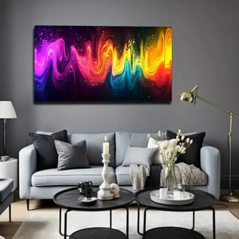 Abstract Modern Aesthetic Wall Art Canvas Office Home Room Framed 120x60cm